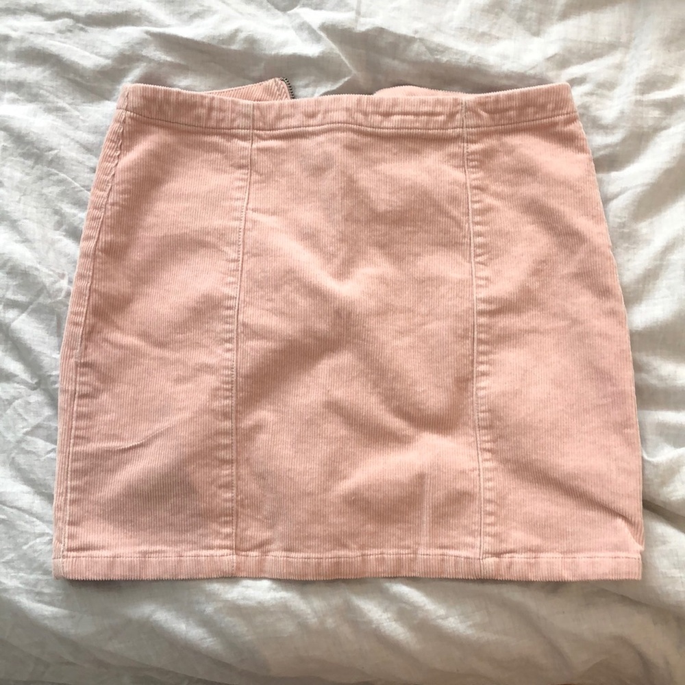 Pink corduroy skirt from Forever 21